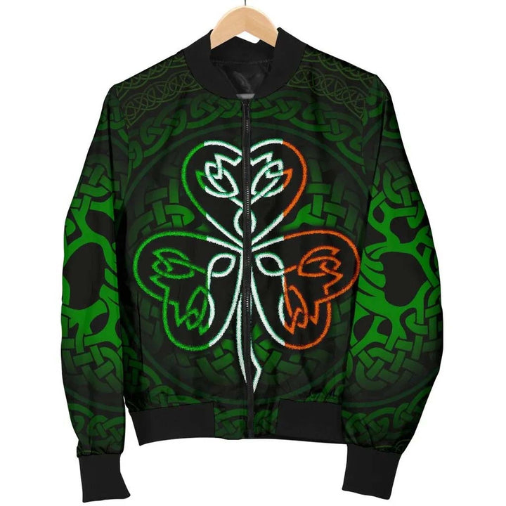 Ireland Celtic Unisex Bomber Jacket - Irish Celtic Shamrock