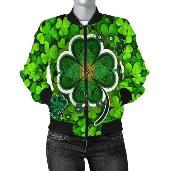 Ireland Celtic Unisex Bomber Jacket -Irish Shamrock