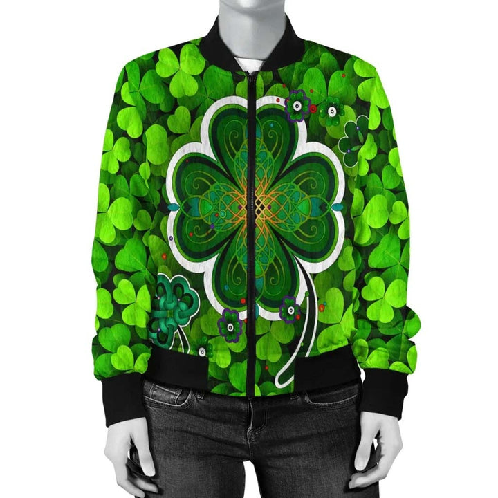 Ireland Celtic Unisex Bomber Jacket -Irish Shamrock