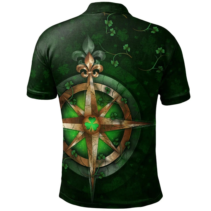 Ireland Polo Shirts  Celtic Irish Compass & Shamrock