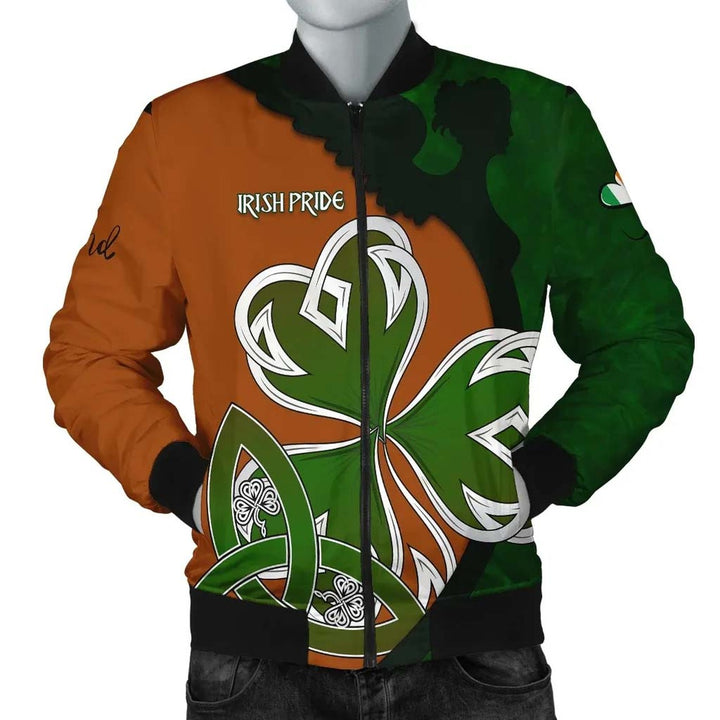 Ireland Unisex Bomber Jacket - Irish Shamrock Irish Pride