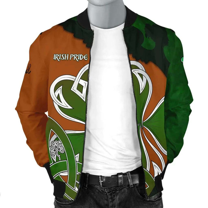 Ireland Unisex Bomber Jacket - Irish Shamrock Irish Pride