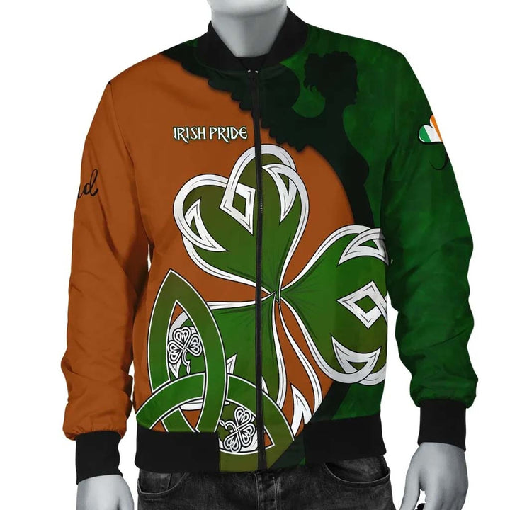 Ireland Unisex Bomber Jacket - Irish Shamrock Irish Pride
