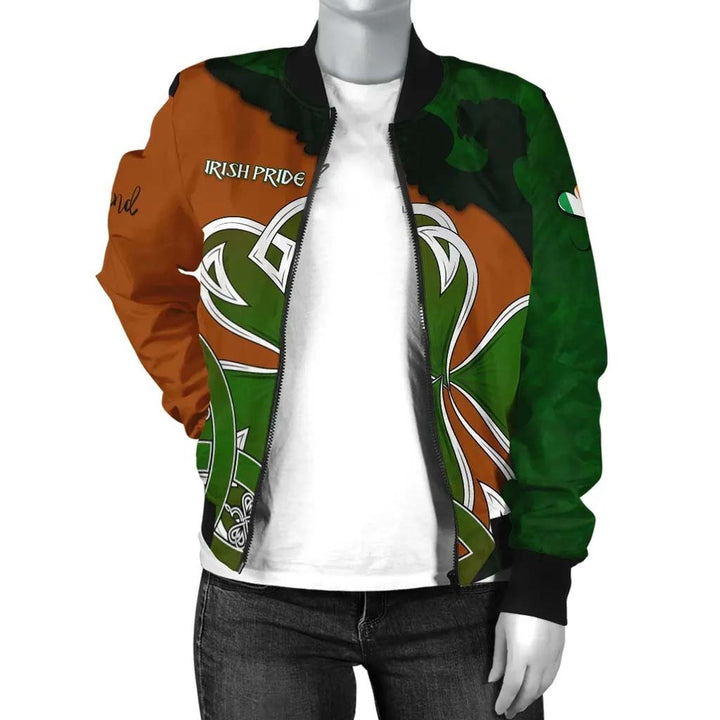 Ireland Unisex Bomber Jacket - Irish Shamrock Irish Pride