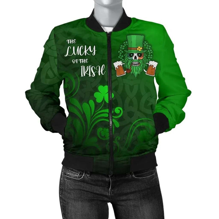 Ireland Unisex Bomber Jacket - Irish Skull