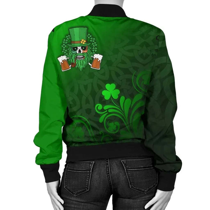 Ireland Unisex Bomber Jacket - Irish Skull