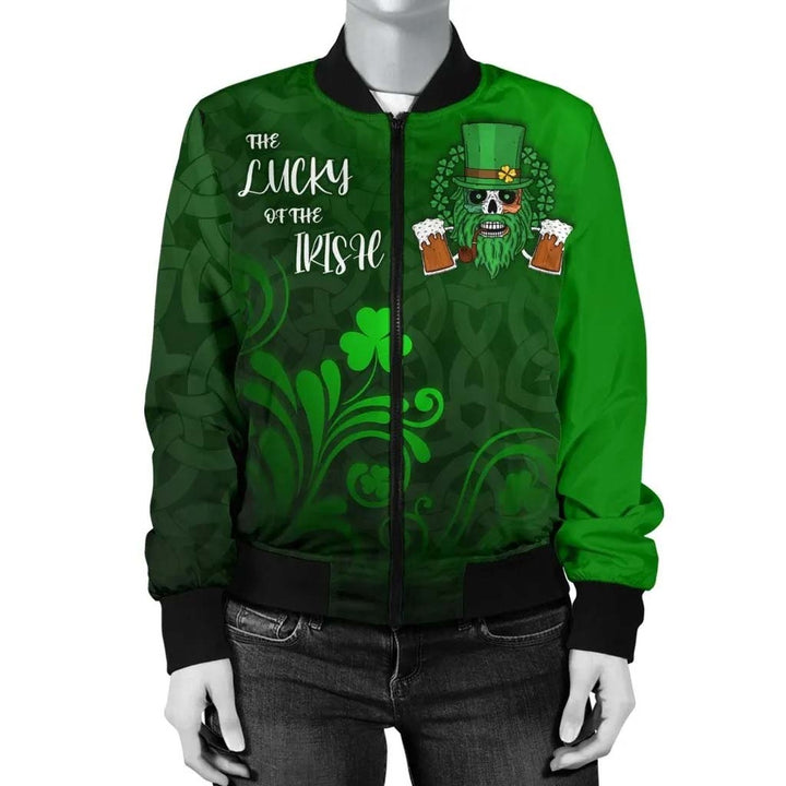 Ireland Unisex Bomber Jacket - Irish Skull