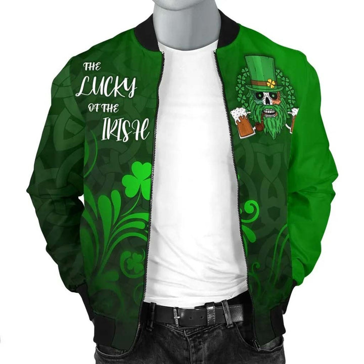Ireland Unisex Bomber Jacket - Irish Skull