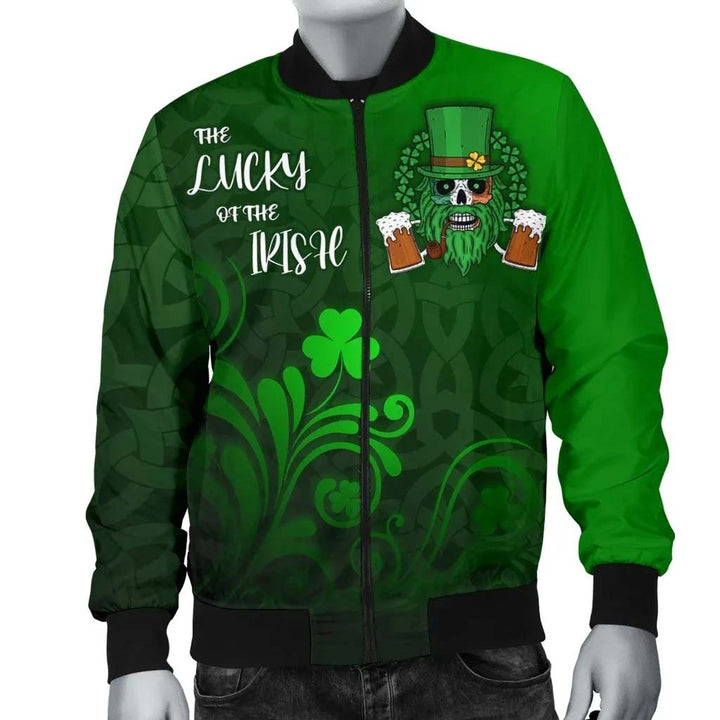 Ireland Unisex Bomber Jacket - Irish Skull