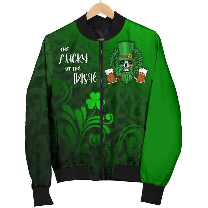 Ireland Unisex Bomber Jacket - Irish Skull