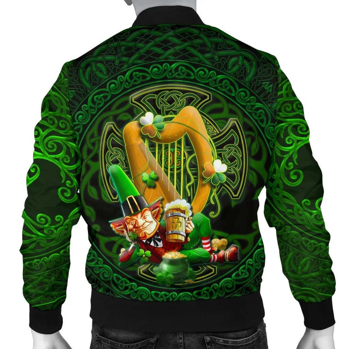 Irish Leprechaun St. Patrick's Day Unisex Bomber Jacket - Ireland's Trickster Fairies