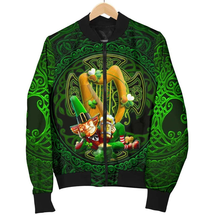 Irish Leprechaun St. Patrick's Day Unisex Bomber Jacket - Ireland's Trickster Fairies