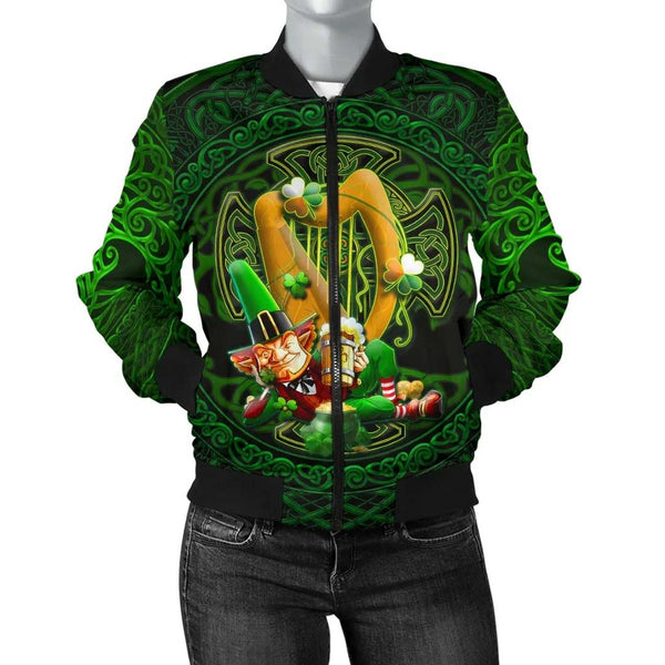 Irish Leprechaun St. Patrick's Day Unisex Bomber Jacket - Ireland's Trickster Fairies