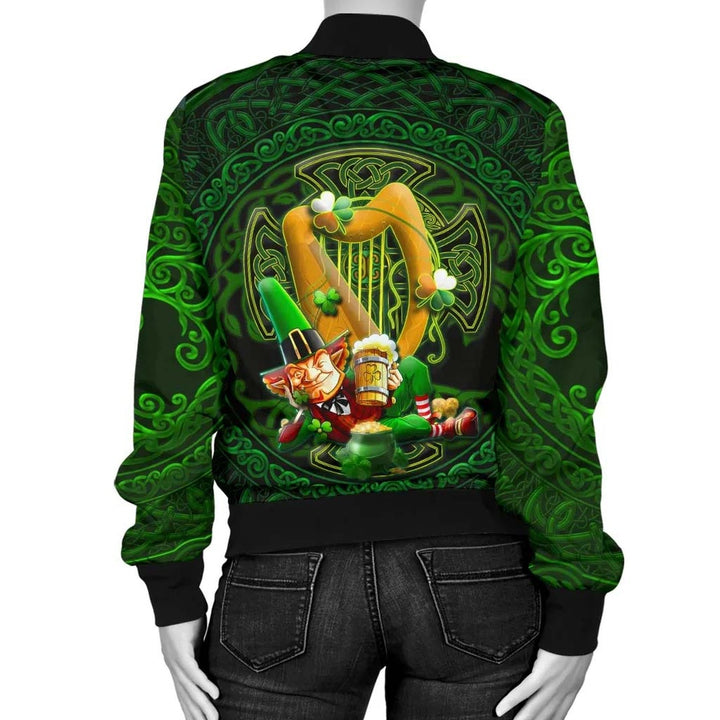 Irish Leprechaun St. Patrick's Day Unisex Bomber Jacket - Ireland's Trickster Fairies