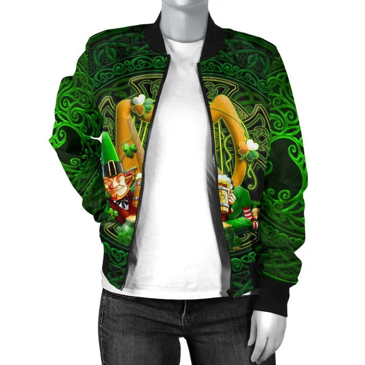 Irish Leprechaun St. Patrick's Day Unisex Bomber Jacket - Ireland's Trickster Fairies
