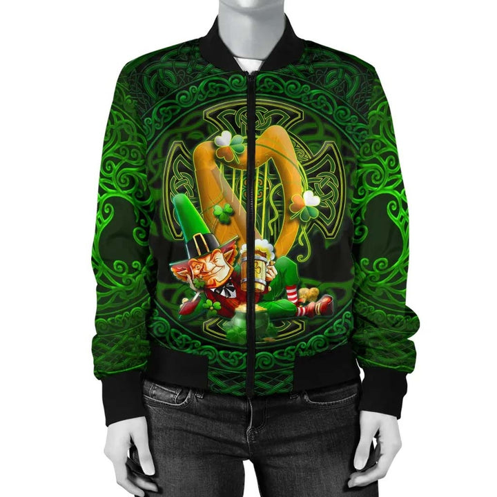 Irish Leprechaun St. Patrick's Day Unisex Bomber Jacket - Ireland's Trickster Fairies