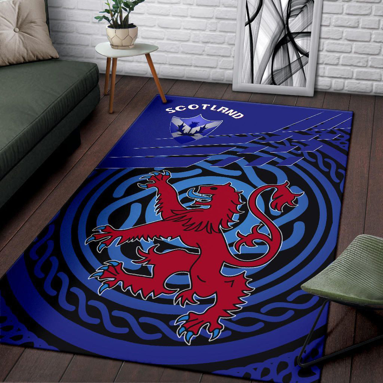 Scotland Area Rug Scotland Symbol With Celtic Patterns | Celticprime ...