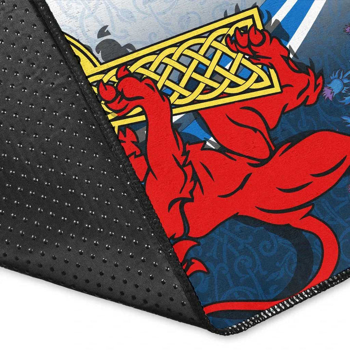 Scotland Area Rug Scottish Lion With Celtic Cross