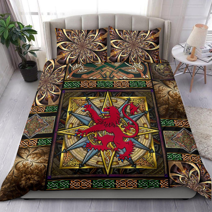 Scotland Bedding Set - Scotland Lion With Celtic Compass