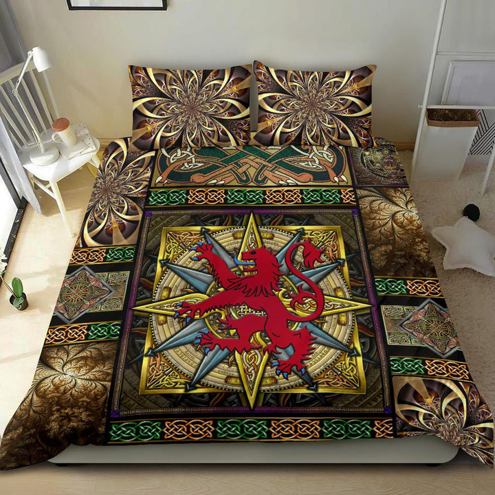 Scotland Bedding Set - Scotland Lion With Celtic Compass