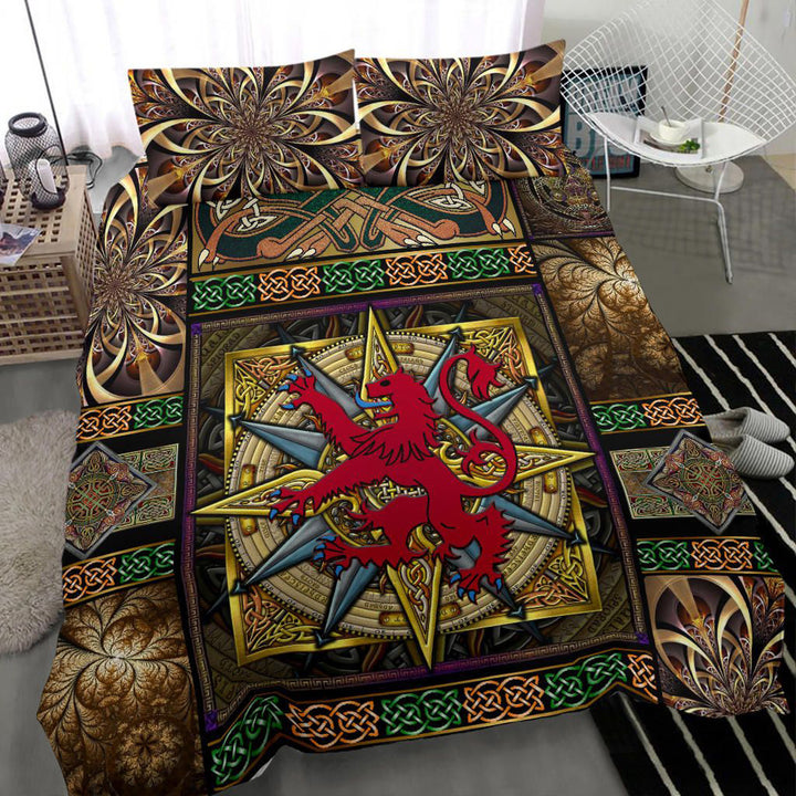 Scotland Bedding Set - Scotland Lion With Celtic Compass
