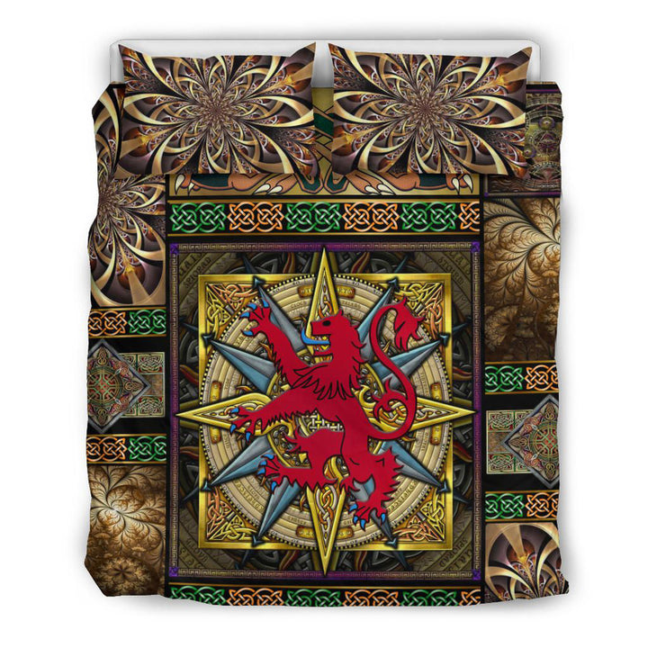 Scotland Bedding Set - Scotland Lion With Celtic Compass
