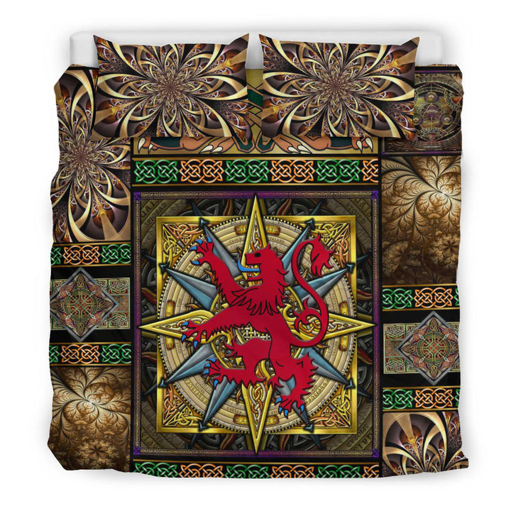 Scotland Bedding Set - Scotland Lion With Celtic Compass