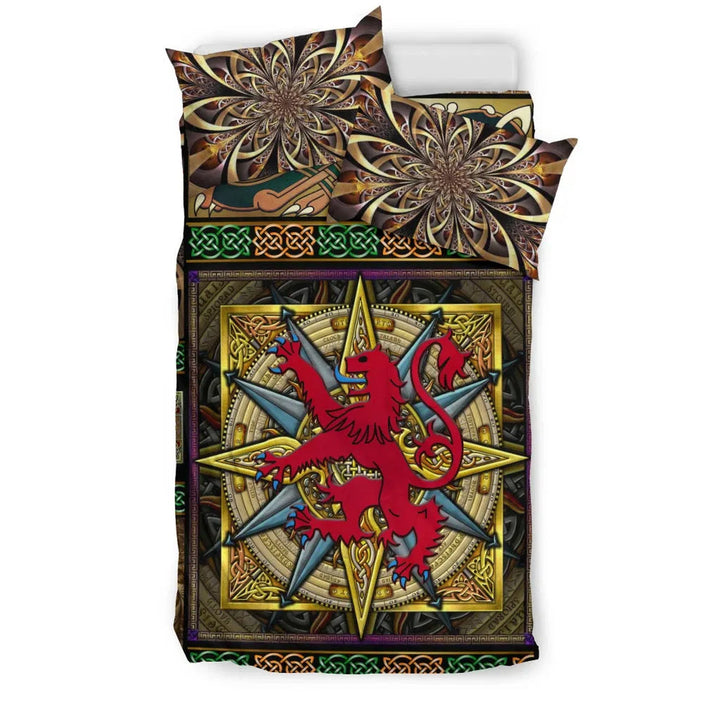 Scotland Bedding Set - Scotland Lion With Celtic Compass