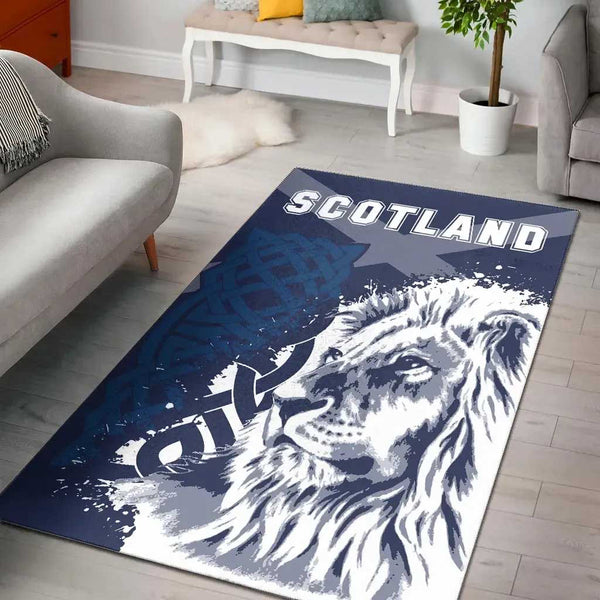Scotland Celtic Area Rug Cross Celt Lion