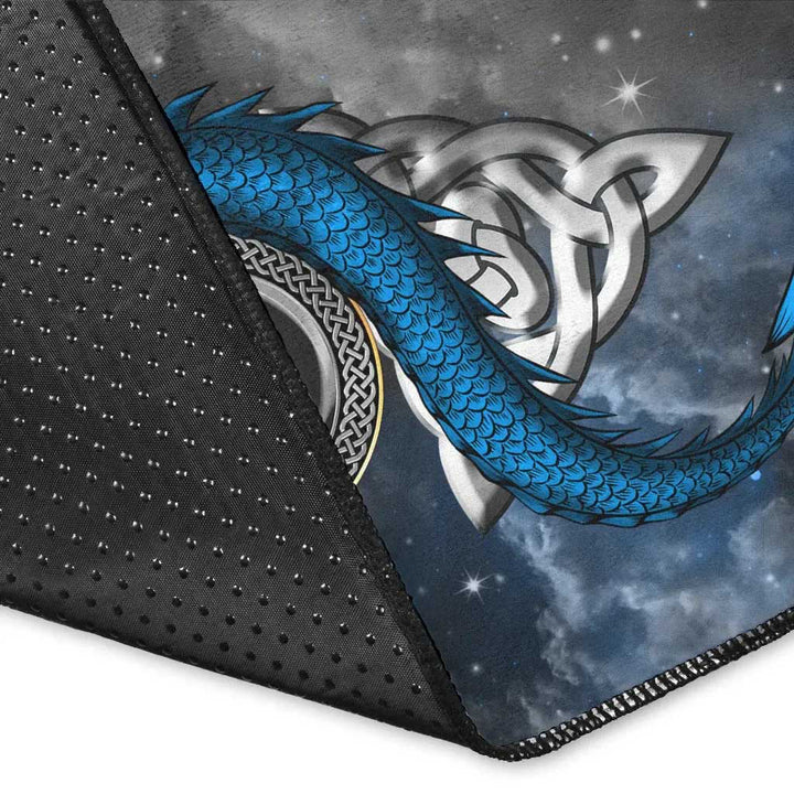 Scotland Celtic Area Rug Dragon and Thistle With Celtic