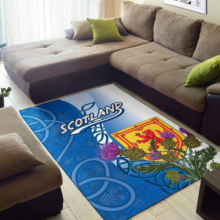 Scotland Celtic Area Rug Scotland Thistle