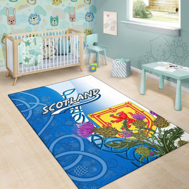 Scotland Celtic Area Rug Scotland Thistle