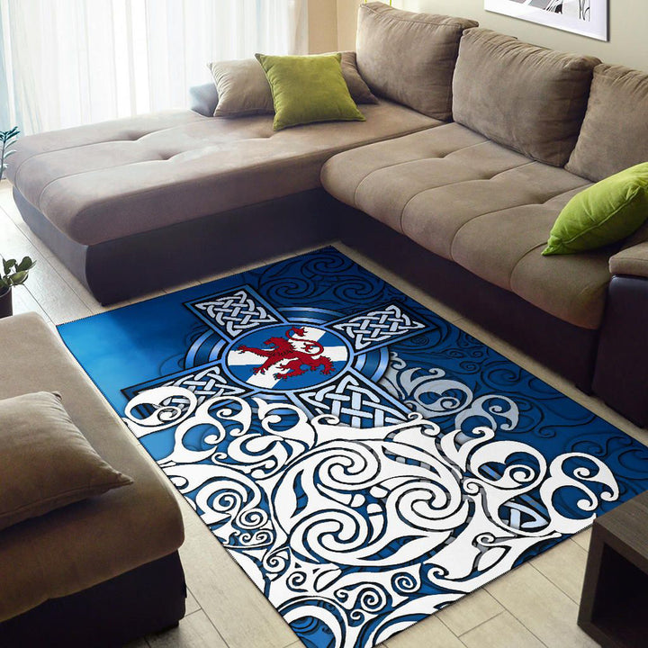 Scotland Celtic Area Rug Scottish Flag and Lion