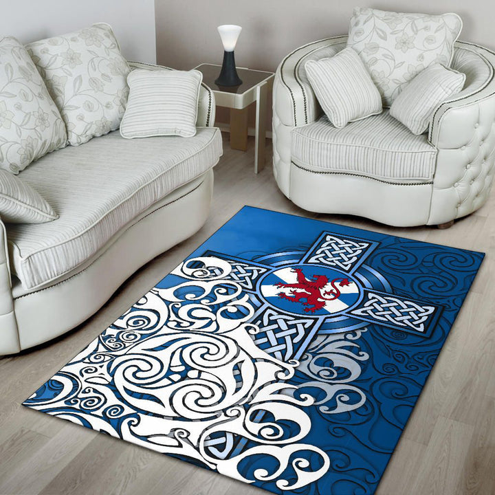 Scotland Celtic Area Rug Scottish Flag and Lion