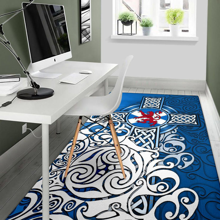 Scotland Celtic Area Rug Scottish Flag and Lion