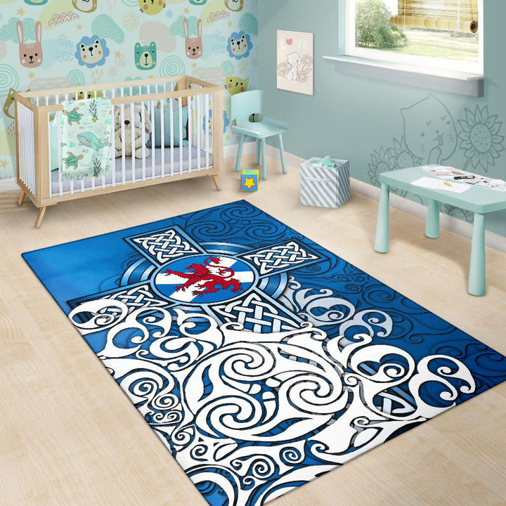 Scotland Celtic Area Rug Scottish Flag and Lion