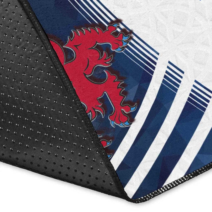 Scotland Celtic Area Rug Scottish Flag Lion Polygon