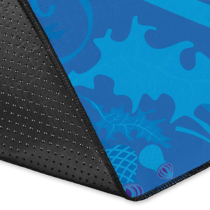 Scotland Celtic Area Rug Scottish Lion with Thistle Patterns