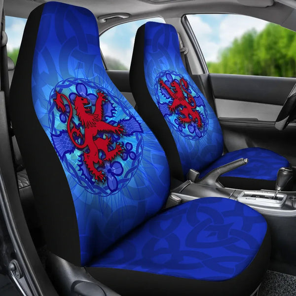 Scotland Celtic Car Seat Cover Lion With Scotland Thistle
