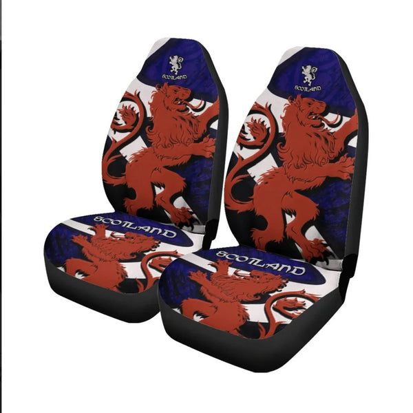 Scotland Celtic Car Seat Cover Scottish Lion and Thistle Pattern Brush