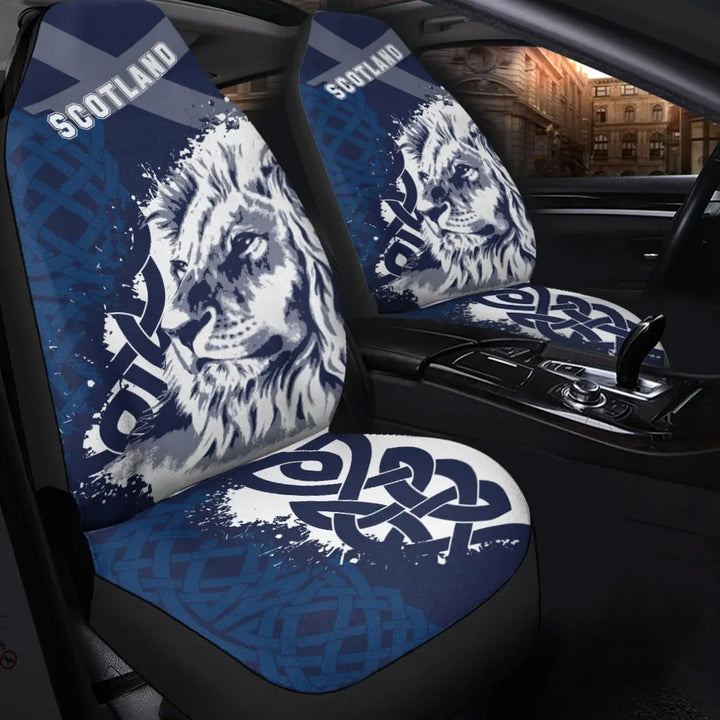 Scotland Celtic Car Seat Covers Cross Celt Lion