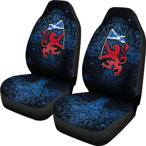 Scotland Celtic Car Seat Covers Lion Rampant With Scotland Flag