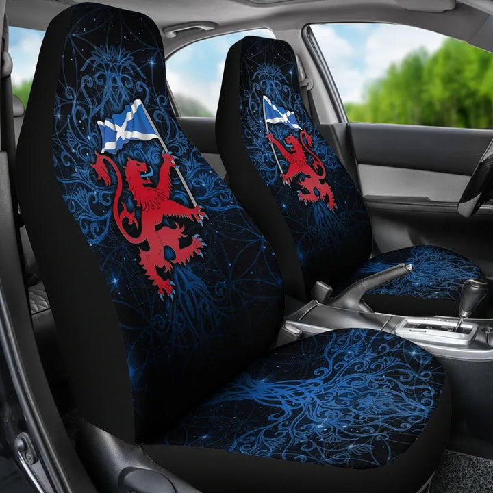 Scotland Celtic Car Seat Covers Lion Rampant With Scotland Flag