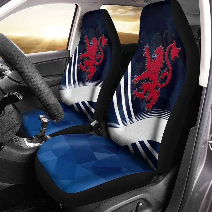 Scotland Celtic Car Seat Covers Scottish Flag Lion Polygon