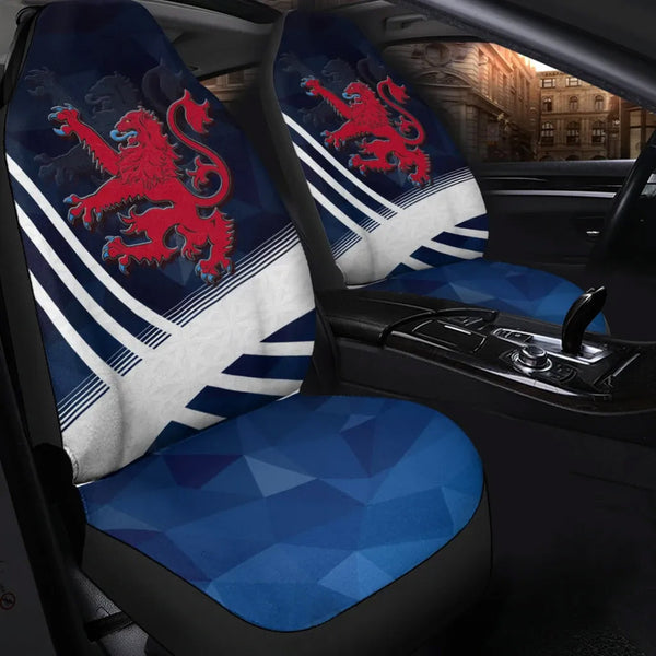 Scotland Celtic Car Seat Covers Scottish Flag Lion Polygon