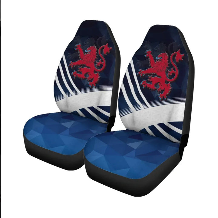 Scotland Celtic Car Seat Covers Scottish Flag Lion Polygon
