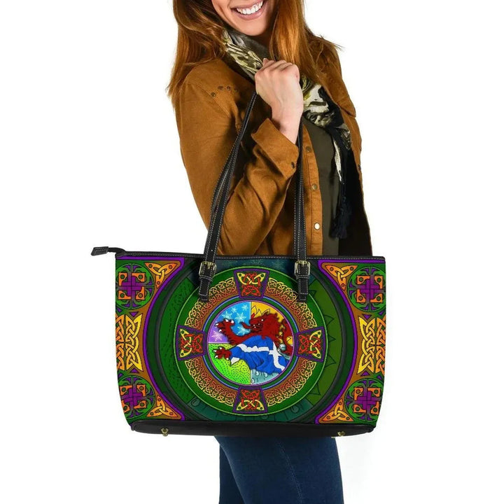 Scotland Celtic Leather Tote - Celtic Elements