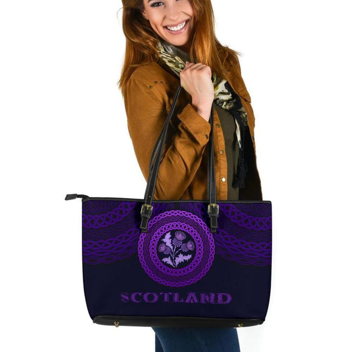 Scotland Celtic Leather Tote Bag - Celtic Pride