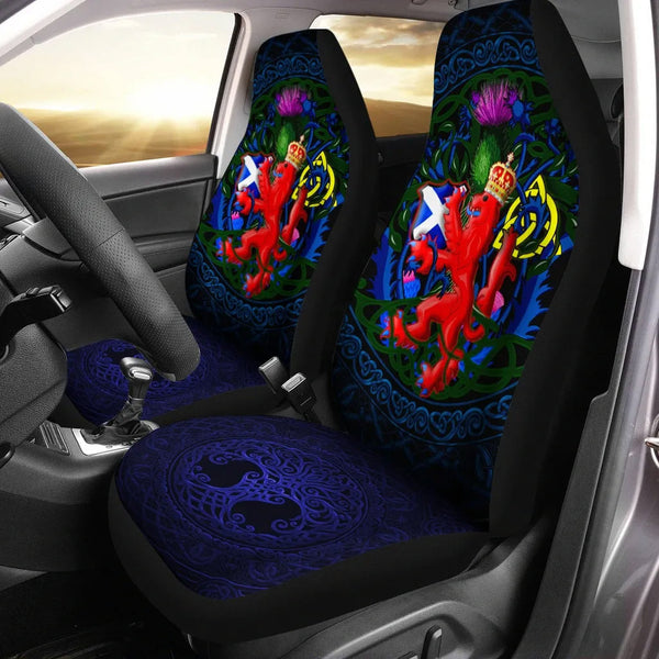 Scotland Rampant Lion with Thistle Car Seat Covers