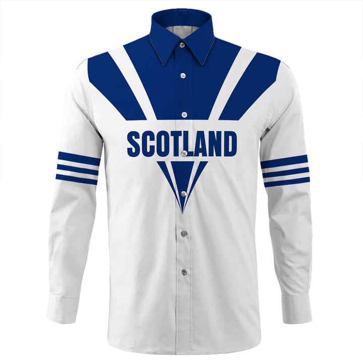 Scotland Royal Blue Long Sleeve Button Shirt | Celticprime.com